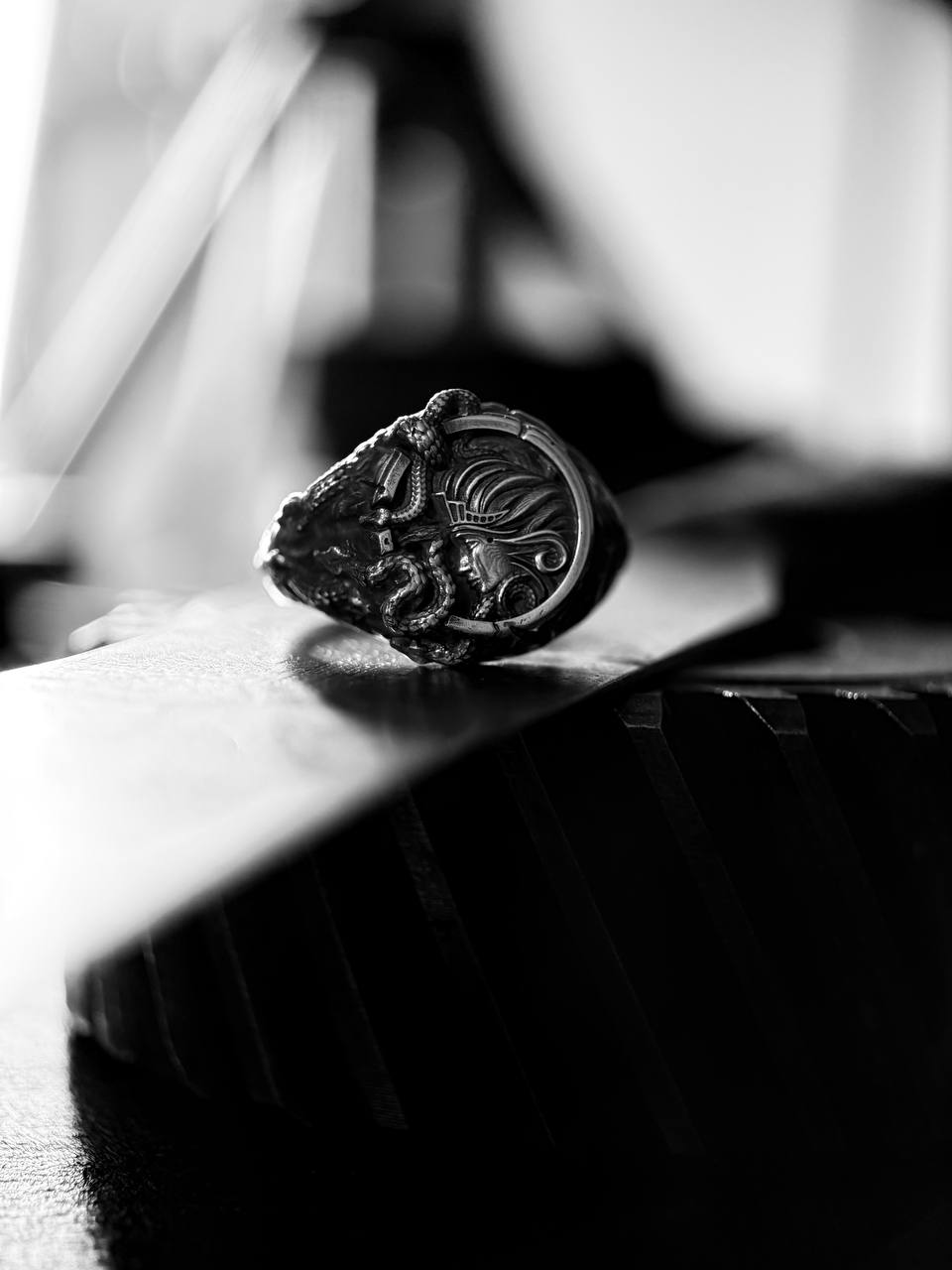Medusa Signet Ring