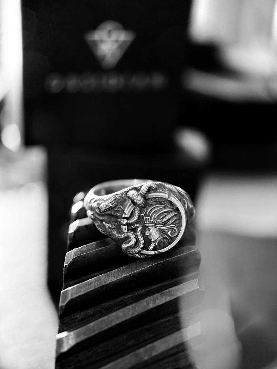 Medusa Signet Ring