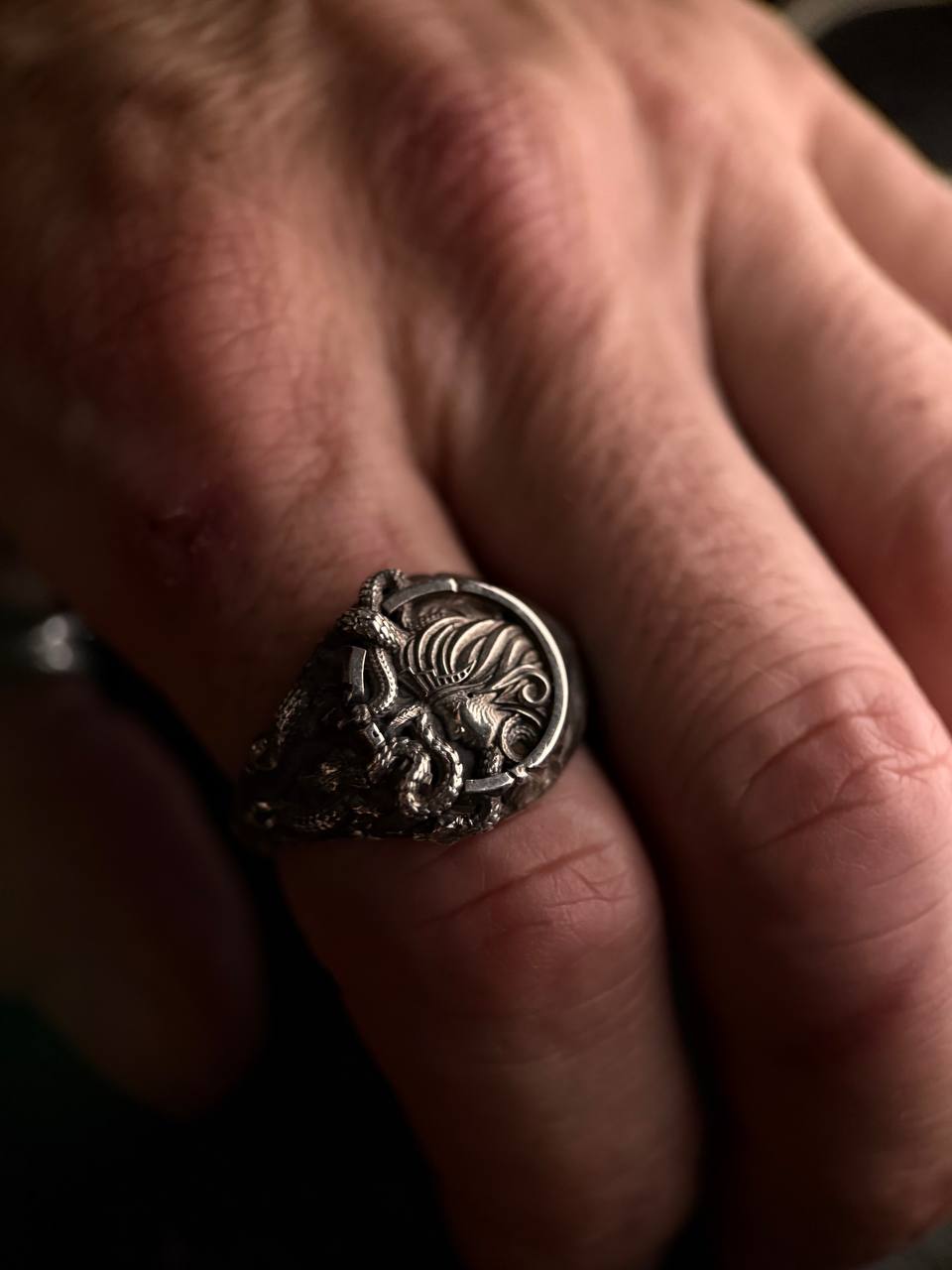Medusa Signet Ring